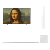 SAMSUNG The Frame 85′ Smart TV, White Modern Bezel & HW-S801B/XU 3.1.2 Sound Bar Bundle