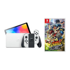 NINTENDO Switch OLED White & Mario Strikers: Battle League Football Bundle