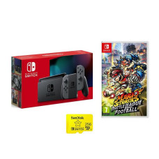 NINTENDO Switch, Mario Strikers & 256 GB Memory Card Bundle – Grey