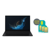 SAMSUNG Galaxy Book2 Pro 15.6′ Laptop & 20 GB 4G SIM Card Bundle