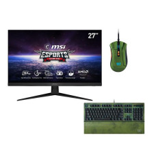 MSI Optix G271 Full HD 27′ IPS Gaming Monitor, Razer Halo Infinite Edition Keyboard & Mouse Bundle