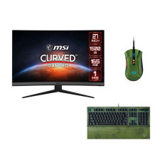 MSI Optix G27C7 Full HD 27′ Gaming Monitor, Razer Halo Infinite Edition Keyboard & Mouse Bundle