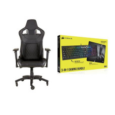 CORSAIR T1 Race Gaming Chair & 3-in-1 Gaming Set Bundle