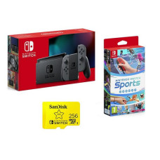 NINTENDO Switch, Sports & 256 GB Memory Card Bundle – Grey