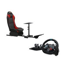 ADX Firebase 22 Cockpit Seat & Logitech Driving Force G29 Wheel & Pedals Bundle – PlayStation & PC