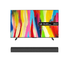 LG OLED42C24LA 42′ Smart 4K Ultra HD HDR OLED TV & Sound Bar Bundle – Dark Grey