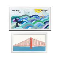 SAMSUNG The Frame QE55LS03BAUXXU 55′ Smart 4K Ultra HD HDR QLED TV & White Modern Frame Bezel Bundle