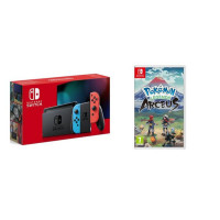 NINTENDO Switch & Pokemon Legends: Arceus Bundle – Neon Red & Blue