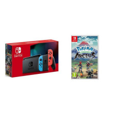 NINTENDO Switch & Pokemon Legends: Arceus Bundle – Neon Red & Blue