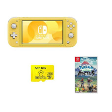 NINTENDO Switch Lite Yellow, Pokemon Legends: Arceus & SanDisk 256 GB Memory Card Bundle