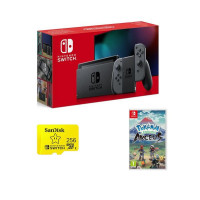 NINTENDO Switch Grey, Pokemon Legends: Arceus & MicroSD Card Bundle