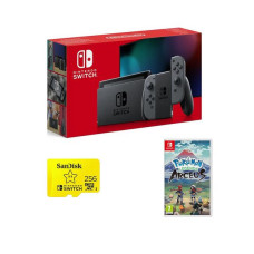 NINTENDO Switch Grey, Pokemon Legends: Arceus & MicroSD Card Bundle