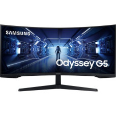 SAMSUNG Odyssey G5 LC34G55TWWRXXU Wide Quad HD 34′ Curved VA LCD Gaming Monitor – Black