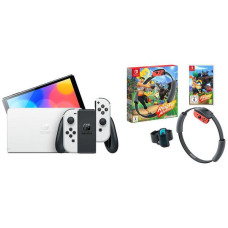 NINTENDO Switch OLED White & Ring Fit Adventure Bundle