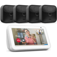 AMAZON Blink Outdoor Security 4 Camera System & Glacier White Echo Show 5 (2nd Gen) Bundle