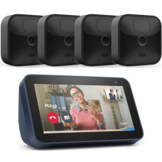 AMAZON Blink Outdoor Security 4 Camera System & Deep Sea Blue Echo Show 5 (2nd Gen) Bundle