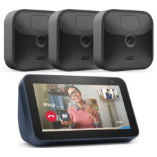 AMAZON Blink Outdoor Security 3 Camera System & Deep Sea Blue Echo Show 5 (2nd Gen) Bundle