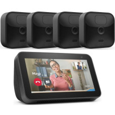 AMAZON Blink Outdoor HD WiFi Security 4 Camera System & Charcoal Echo Show 5 (2nd Gen) Bundle