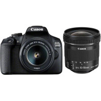 CANON EOS 2000D DSLR Camera with EF-S 18-55 mm f/3.5-5.6 IS II & 10-18 mm f/4.5-5.6 IS STM Lens Bundle