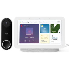 GOOGLE Nest Hello Video Doorbell & Nest Hub (2nd Gen) Bundle – Chalk