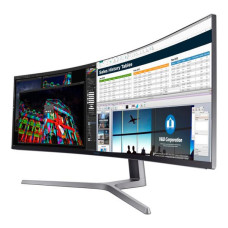 SAMSUNG LC49HG90DMRXXU Wide Full HD 49′ Curved QLED Monitor – Black