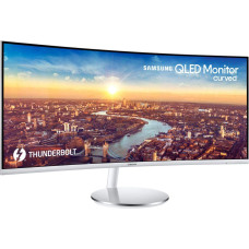 SAMSUNG LC34J791WTPXXU Quad HD 34′ Curved LED Monitor – White & Silver