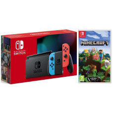 NINTENDO Switch Neon & Minecraft Bundle