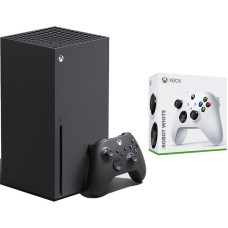 MICROSOFT Xbox Series X & Xbox Wireless Controller (Robot White) Bundle – 1 TB