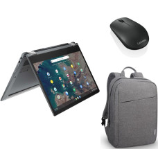 LENOVO IdeaPad Flex 5i 13.3′ 2 in 1 Chromebook, Backpack & Mouse Bundle – Intel® Core™ i3, 128 GB SSD, Grey