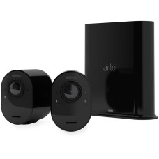 ARLO Ultra 2 4K Ultra HD WiFi Security Camera System – 2 Cameras, Black