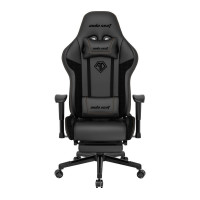 ANDASEAT Jungle II Footrest Edition Gaming Chair – Black