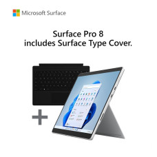 MICROSOFT 13′ Surface Pro 8 & Signature Typecover Bundle – Intel® Core™ i5, 128 GB SSD, Platinum