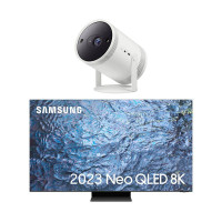 SAMSUNG QE75QN900CTXXU 75′ Smart 8K TV & The Freestyle SP-LSP3BLAXXU Smart TV Projector Bundle