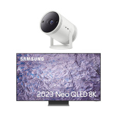 SAMSUNG QE85QN800CTXXU 85′ Smart 8K TV & The Freestyle SP-LSP3BLAXXU Smart TV Projector Bundle