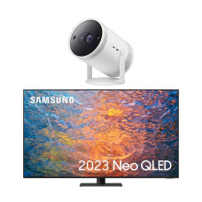 SAMSUNG QE85QN95CATXXU 85′ Smart 4K TV & The Freestyle SP-LSP3BLAXXU Smart TV Projector Bundle