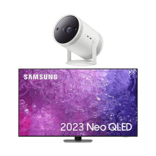 SAMSUNG QE75QN90CATXXU 75′ Smart 4K TV & The Freestyle SP-LSP3BLAXXU Smart TV Projector Bundle