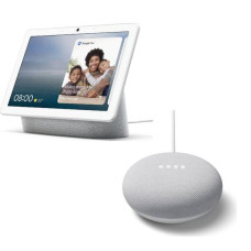 GOOGLE Nest Hub Max & Nest Mini Bundle – Chalk