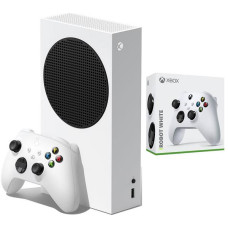 MICROSOFT Xbox Series S & Xbox Wireless Controller (Robot White) Bundle – 512 GB SSD