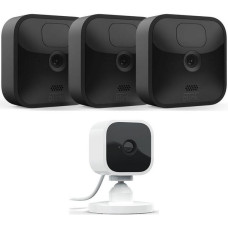 BLINK Blink Outdoor HD 1080p WiFi Security 3 Camera System & Blink Mini Full HD 1080p WiFi Plug-In Security Camera Bundle