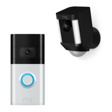 RING Spotlight Cam Battery & Video Doorbell 3 Bundle