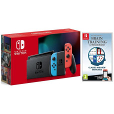 NINTENDO Switch Neon with Dr Kawashima’s Brain Training Bundle