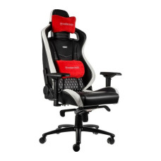 NOBLECHAIRS EPIC Real Leather Gaming Chair – Black, White & Red