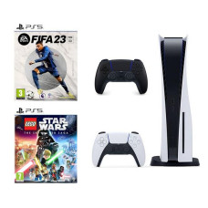 SONY PlayStation 5, Black Controller, LEGO Star Wars & FIFA 23 Bundle