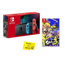 NINTENDO Switch Neon, Splatoon 3 & 256 GB microSDXC Memory Card Bundle